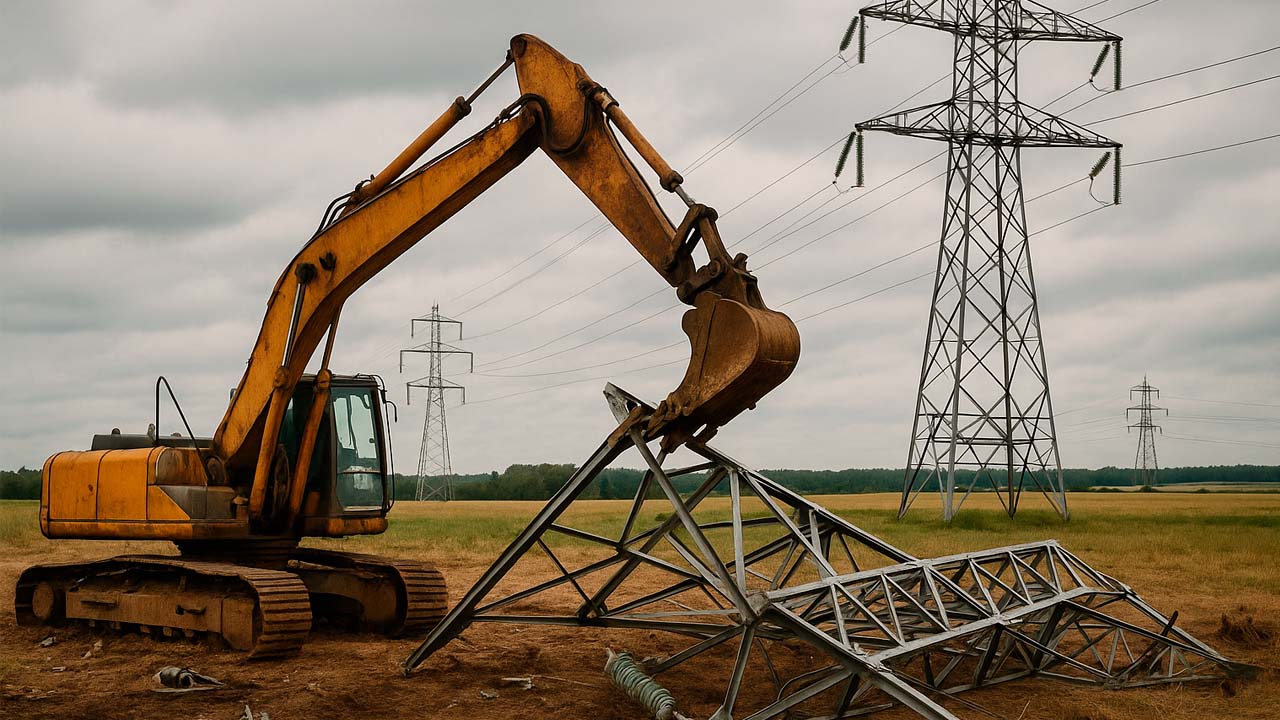 Demontaż linii energetycznych