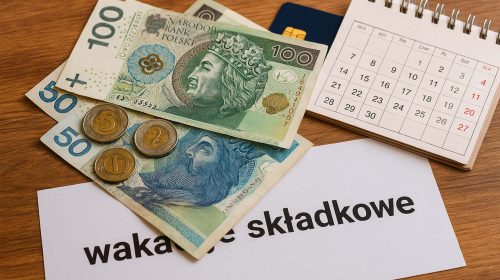 Polskie pieniądze i kalendarz
